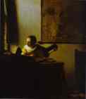 Jan Vermeer. Woman Playing a Lute near a Window.