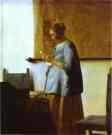 Jan Vermeer. Woman in Blue Reading a Letter.