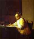 Jan Vermeer. Lady Writing a Letter.