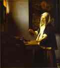 Jan Vermeer. Woman Weighing Pearls.