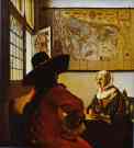 Jan Vermeer. Soldier and a Laughing Girl.