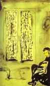 Edouard Vuillard. Figure in front of a Window with Drawn Curtains/Figure auprès d'une fenêtre à rideaux fermés.