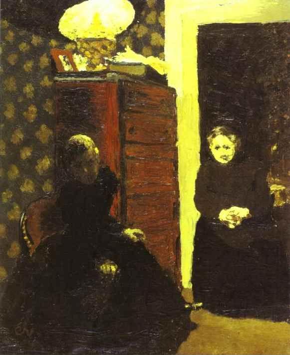 Edouard Vuillard. An Interior, Evening Effect or Interior with Wardrobe./Dans un intérieur, effet de soir ou Intérieur au chiffonnier.