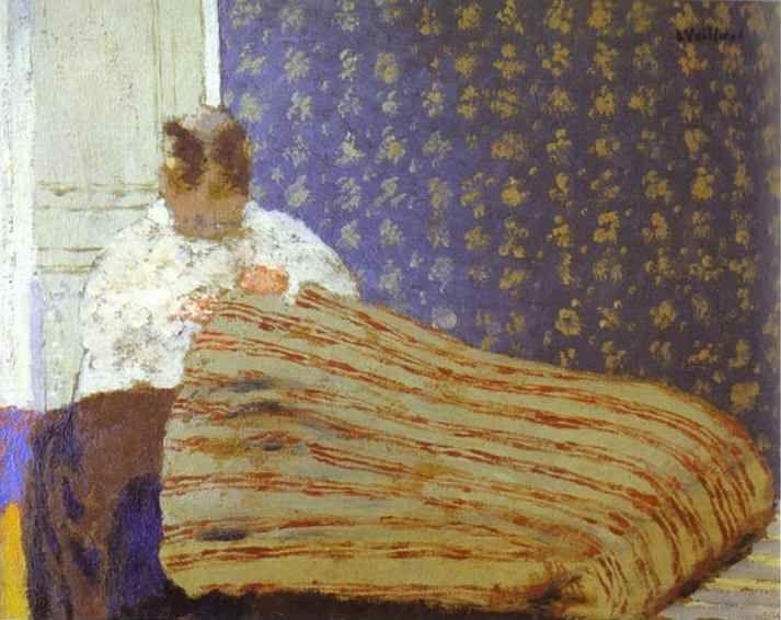 Edouard Vuillard. Mrs Vuillard Sewing/Madame Vuillard cousant.