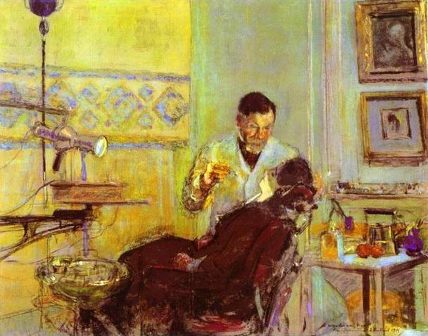 Edouard Vuillard. Dr. Georges Viau in His Office Treating Annette Roussel.