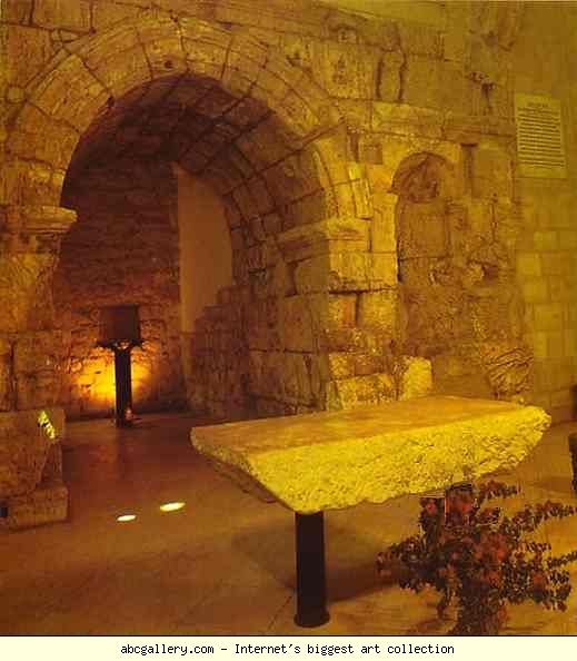 Jerusalem. The Arch of Ecce Homo in the Convent of the Sisters of Sion.