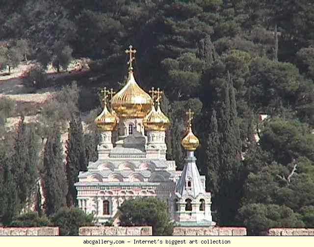Jerusalem. The Russian Church of Mary Magdalene.