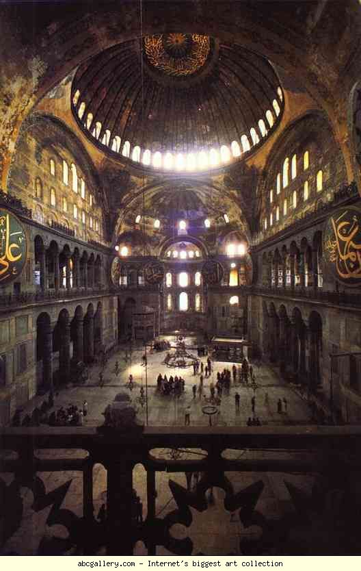 Interior, Hagia Sophia, Istanbul, Turkey.