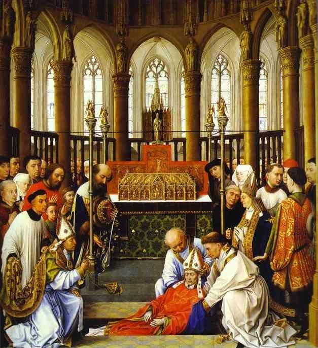 Rogier van der Weyden. Exhumation of St. Hubert.