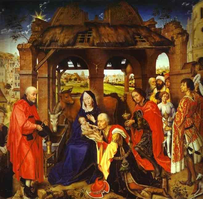 Rogier van der Weyden. St. Columba Altarpiece. Adoration of the Magi. Central part.