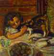 Pierre Bonnard. Little Girl with a Cat.