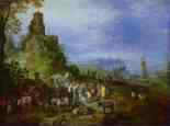 Jan Brueghel the Elder. Landscape on the Coast, with the Calling of St. Peter and St. Andrew.