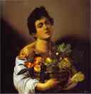 Caravaggio. Boy with a Basket of Fruit.