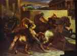 Jean Louis André Théodore Géricault. Race of Wild Horses in Rome.