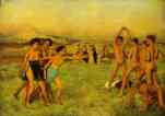 Edgar Degas. Spartan Girls Challenging Boys.