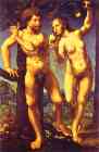 Jan Gossaert. Adam and Eve in Paradise.