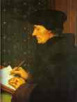 Hans Holbein. Portrait of Erasmus.
