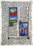 Limbourg Brothers. The Belles Heures of Jean de France, Duke de Berry. Page with Duchess de Berry Praying.