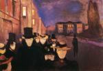 Edvard Munch. Evening on Karl Johan Street.