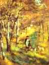 Pierre-Auguste Renoir. Young Man Walking
 with Dogs in Fontainebleau Forest.