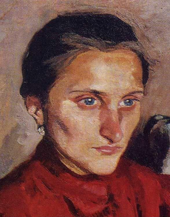 Zinaida Serebriakova. Portrait of a Nurse. Detail.