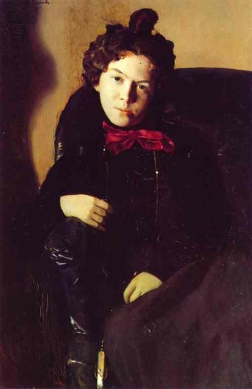 Constantin Somov. Portrait of the Artist A. Ostroumova.