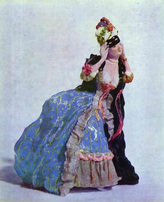 Constantin Somov. Lady Taking off a Mask.